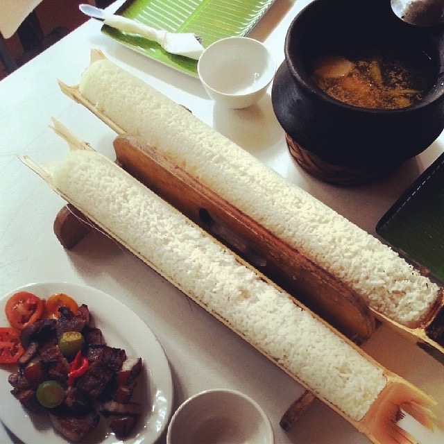 Sinaing sa Kawayan (Rice in Bamboo)