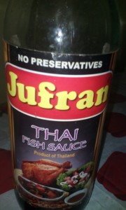 Bottle of Jufran Thai fish sauce