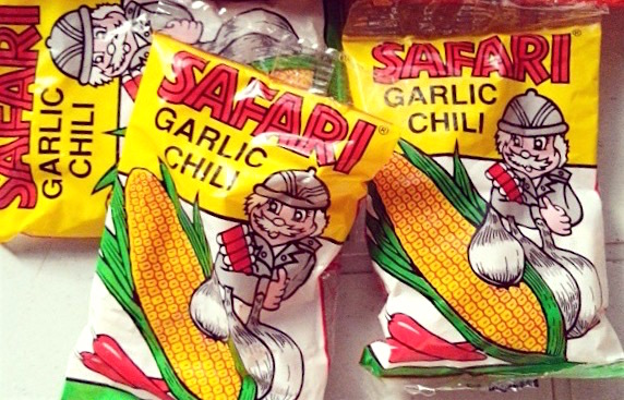 Safari Garlic Chili corn snack