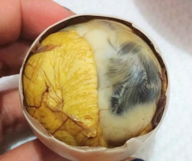 Balut: Duck Egg Yolk and Chick