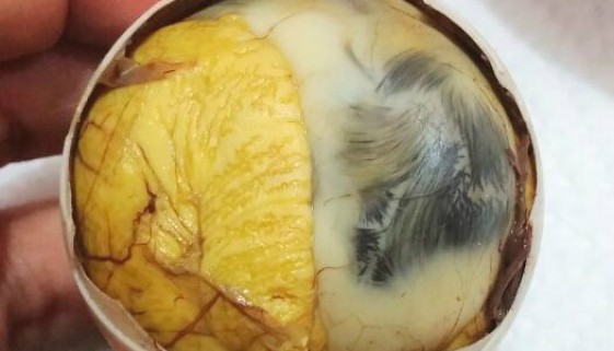 Balut: Duck Egg Yolk and Chick
