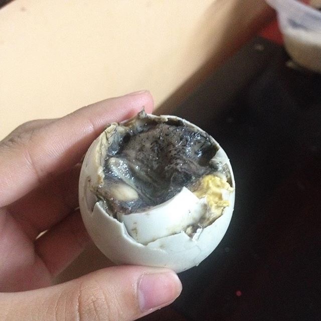 Balut with Black Chick Inside