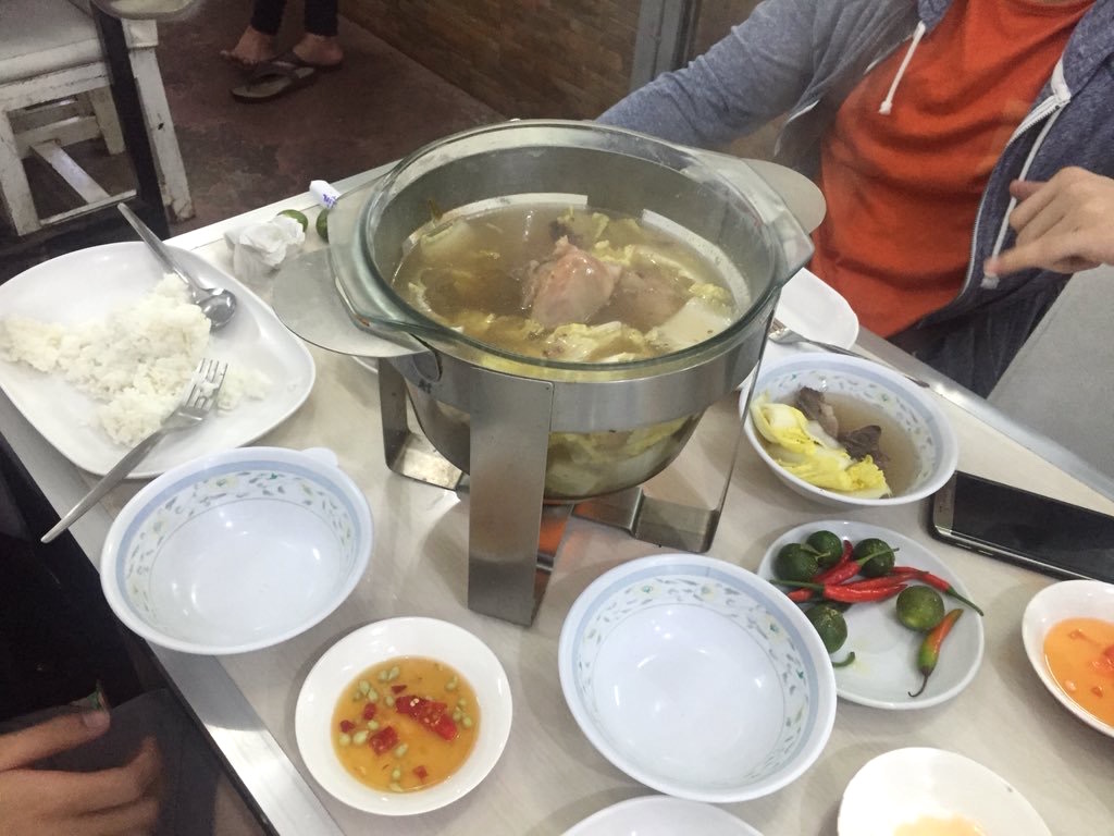 Bulalo Pot on Table with Rice