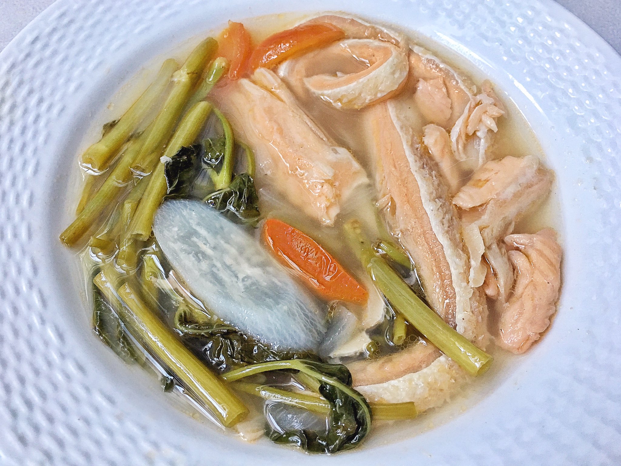 Sinigang na Salmon Belly - Filipino Food