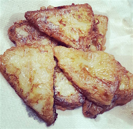 Tikoy pieces, cooked